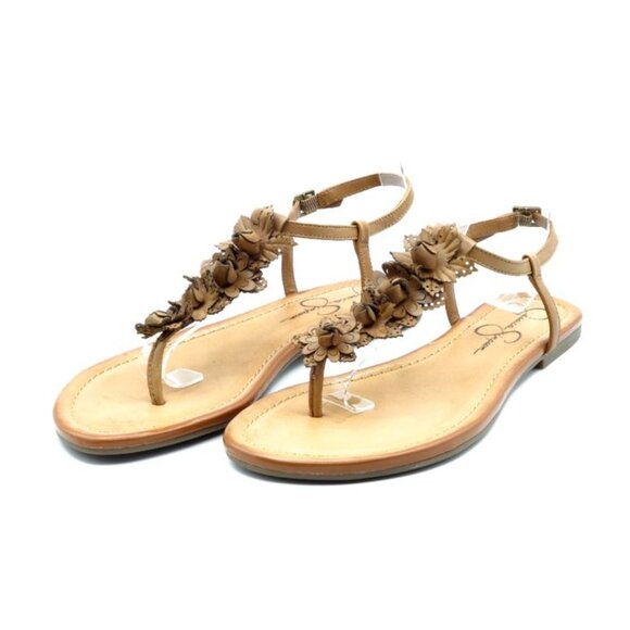 NEW Jessica Simpson Flower Sandals- Tan (Size 7.5) - Picture 3 of 6